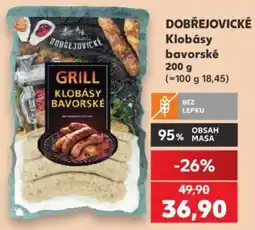 Kaufland DOBŘEJOVICKÉ Klobásy bavorské nabídka