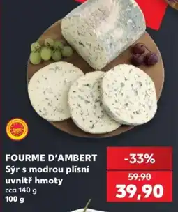 Kaufland FOURME D'AMBERT Sýr s modrou plísní uvnitř hmoty nabídka