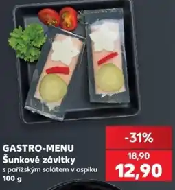 Kaufland GASTRO-MENU Šunkové závitky nabídka