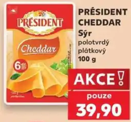 Kaufland PRÉSIDENT CHEDDAR Sýr nabídka