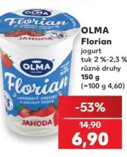Kaufland OLMA Florian jogurt nabídka