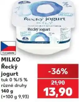 Kaufland MILKO Řecký jogurt nabídka