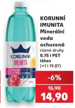 Kaufland KORUNNÍ IMUNITA Minerální voda ochucená nabídka