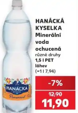 Kaufland HANÁCKÁ KYSELKA Minerální voda ochucená nabídka