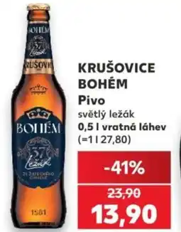 Kaufland KRUŠOVICE BOHÉM Pivo nabídka