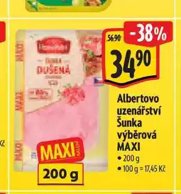 Albert Albertovo uzenářství Šunka výběrová MAXI nabídka