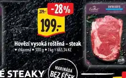 Albert Hovězí vysoká roštěná - steak nabídka