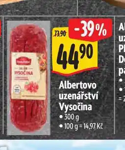 Albert Albertovo uzenářství Vysočina nabídka