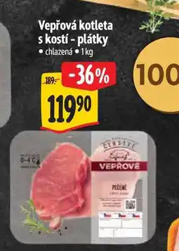 Albert Vepřová kotleta s kostí - plátky nabídka