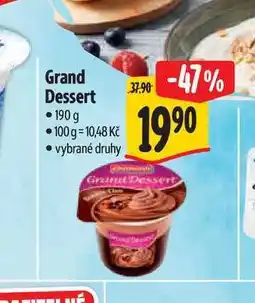 Albert Grand Dessert nabídka