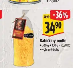 Albert Babiččiny nudle nabídka