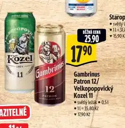 Albert Gambrinus Patron 12/ Velkopopovický Kozel nabídka