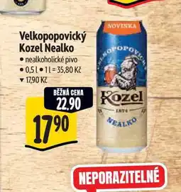 Albert Velkopopovický Kozel Nealko nabídka