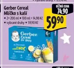 Albert Gerber Cereal Mlíčko s kaší 2× nabídka
