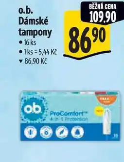 Albert o.b. Dámské tampony 16 ks nabídka
