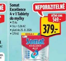 Albert Somat Excellence 4 v 1 Tablety do myčky 75 ks nabídka