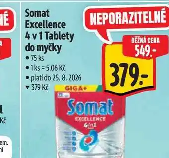 Albert Somat Excellence 4 v 1 Tablety do myčky 75 ks nabídka