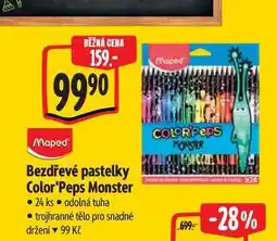 Albert Bezdřevé pastelky Color'Peps Monster 24 ks nabídka