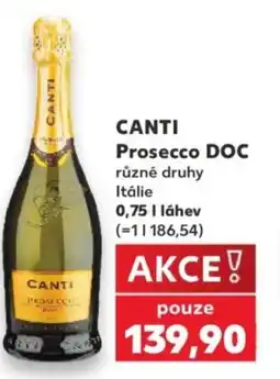 Kaufland CANTI Prosecco DOC nabídka