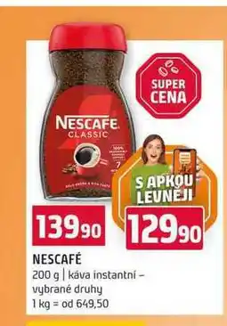 Terno NESCAFÉ 200 g káva instantní vybrané druhy nabídka