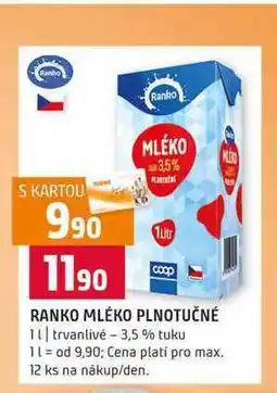 Terno RANKO MLÉKO PLNOTUČNÉ 1l trvanlivé 3,5% tuku nabídka
