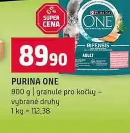 Terno PURINA ONE 800 g granule pro kočky vybrané druhy nabídka