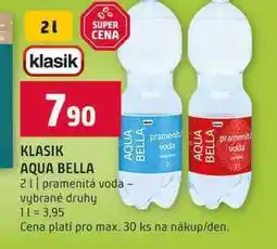 Terno KLASIK AQUA BELLA 2l pramenitá voda vybrané druhy nabídka