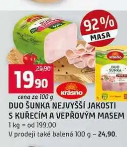 Terno DUO ŠUNKA NEJVYŠŠÍ JAKOSTI S KUŘECÍM A VEPŘOVÝM MASEM nabídka