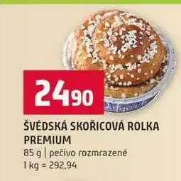Terno ŠVÉDSKÁ SKOŘICOVÁ ROLKA PREMIUM 85 g pečivo rozmrazené nabídka