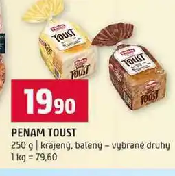 Terno PENAM TOUST 250 g krájený, balený vybrané druhy nabídka