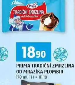 Terno PRIMA TRADIČNÍ ZMRZLINA OD MRAZÍKA PLOMBIR nabídka