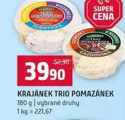 Terno KRAJÁNEK TRIO POMAZÁNEK 180 g vybrané druhy nabídka
