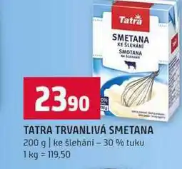 Terno TATRA TRVANLIVÁ SMETANA 200 g ke šlehání - 30 % tuku nabídka
