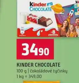 Terno KINDER CHOCOLATE 100 g čokoládové tyčinky nabídka