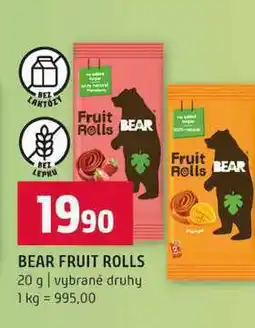 Terno BEAR FRUIT ROLLS 20 g vybrané druhy nabídka