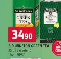 Terno SIR WINSTON GREEN TEA 35 g čaj zelený nabídka