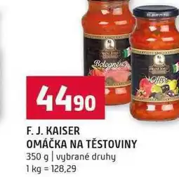 Terno F. J. KAISER OMÁČKA NA TĚSTOVINY 350 g vybrané druhy nabídka