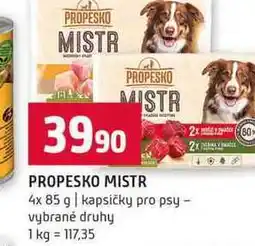 Terno PROPESKO MISTR 4x 85 g kapsičky pro psy vybrané druhy nabídka