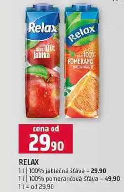 Terno RELAX 1l 100% jablečná šťáva 1l 100% pomerančová šťáva nabídka