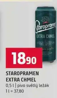 Terno STAROPRAMEN EXTRA CHMEL 0,5l pivo světlý ležák nabídka