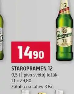 Terno STAROPRAMEN 12 0,5l pivo světlý ležák nabídka