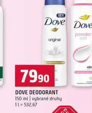 Terno DOVE DEODORANT 150 ml vybrané druhy nabídka