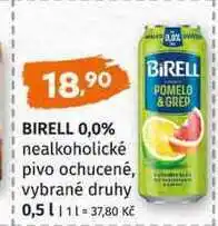 Terno BIRELL 0,0% nealkoholické pivo ochucené, vybrané druhy nabídka