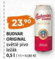 Terno BUDVAR ORIGINAL světlé pivo ležák nabídka