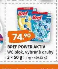 Terno BREF POWER AKTIV WC blok, vybrané druhy nabídka