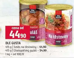 Terno DLE GUSTA 415 g Směs na těstoviny 415 g Chalupářský guláš nabídka