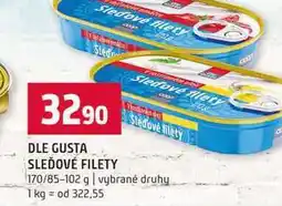 Terno DLE GUSTA SLEĎOVÉ FILETY 170/85-102 g vybrané druhy nabídka