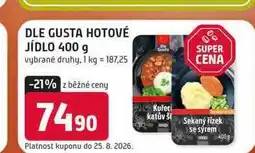 Terno DLE GUSTA HOTOVÉ JÍDLO 400 g vybrané druhy nabídka