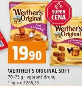 Terno WERTHER'S ORIGINAL SOFT 70-75 g vybrané druhy nabídka
