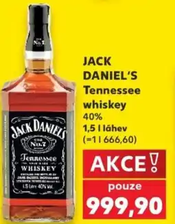 Kaufland JACK DANIEL'S Tennessee whiskey 40% nabídka